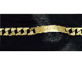 9-carat gold solid contrast curb ID bracelet