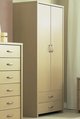 LXDirect canberra two-door two-drawer wardrobe