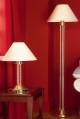 column table and floor lamps