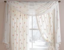 cubes lined voile curtains
