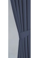 LXDirect deep-coloured lined curtains with tie-backs