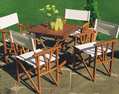 LXDirect folding table and directors chairs set