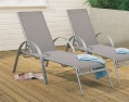 pair of textoline loungers