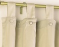 LXDirect plain-dyed satin tab-top curtains