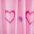 printed hearts curtains with tie-backs