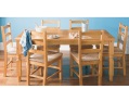 LXDirect rosalia pine dining table and 6 chairs
