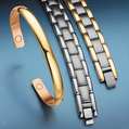 stainless steel brushed centre link magnetic bracelet
