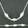 LXDirect sterling silver wire beaded necklet and bracelet set
