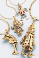 LXDirect stone-set moving clown pendant