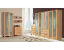 LXDirect two-door glass three-drawer wardrobe