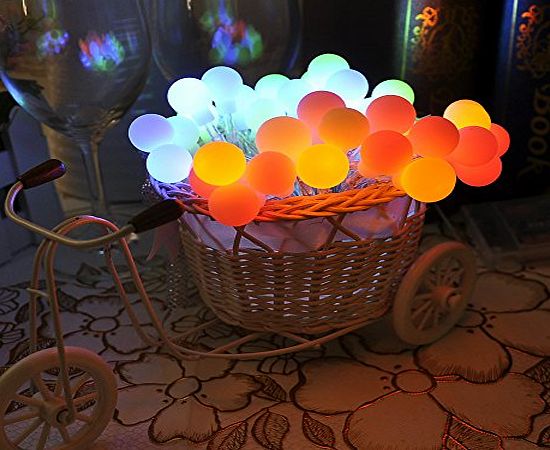 Lychee 4m 40LED Battery Bubble Ball Fairy String Lights for Outdoor Indoor Wedding Garden Home Party Christmas Decoration (Multicolor)