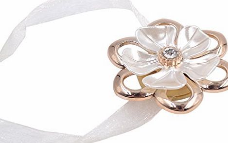 Lychee Flower Shape Magnetic Buckle Curtain Tieback Tie Back Drapery Holder Holdback