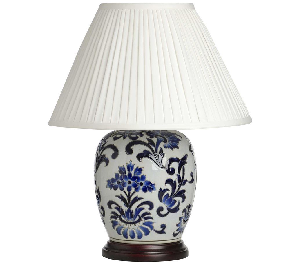 Blue On White Pattern Ceramic Table Lamp