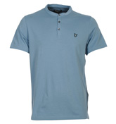 Lyle and Scott Chambray Blue Washed Henley T-Shirt