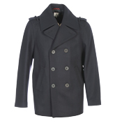 Lyle and Scott Peacoat Double Breasted Coat