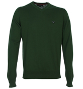 Lyle and Scott Racing Green V-Neck Sweater