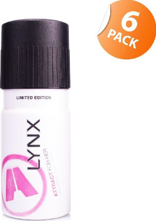 Lynx, 2102[^]0105412 Attract For Her Deodorant Bodyspray - 6 Pack