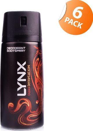 Lynx, 2102[^]0105478 Dark Temptation Deodorant Bodyspray - 6 Pack