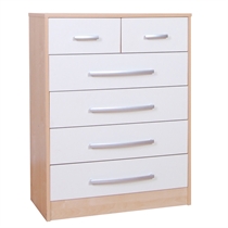 lyon 4   2 Drawer Chest, Beech Effect and Cream