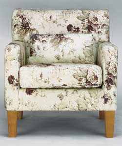 Lyon Floral Print Chair - Mulberry