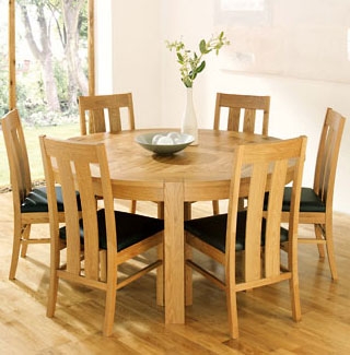 Oak Circular Dining Table (Chairs optional)