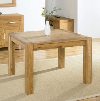 lyon Oak End Extension Dining Table - 110 cm