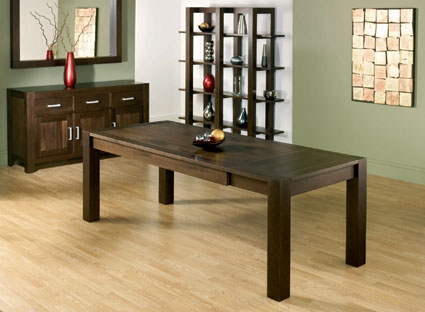 Lyon Walnut End Extension Dining Table - 110cm,