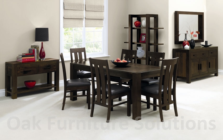 Lyon Walnut Extending Dining Table 180cm and 6