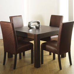 Walnut Square Dining Table & 4 Grand