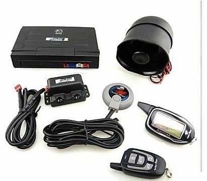 LZX M7 Russian Version Two-Way Car Alarm System - Black