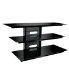 High Gloss Black Flat Panel TV Stand up to