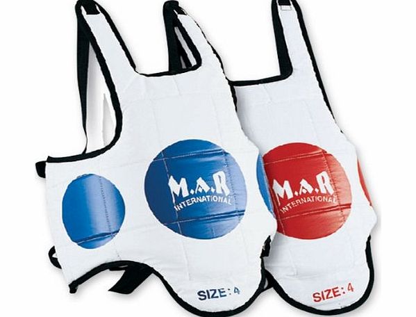 M.A.R International Ltd Chest Guard With Targets Mma Body Armour Muay Thai Training Shield Taekwondo Karate Chest Protector Abdominal Sparring Gear Boxing Equipment Kickboxing Supplies Reversible Whit