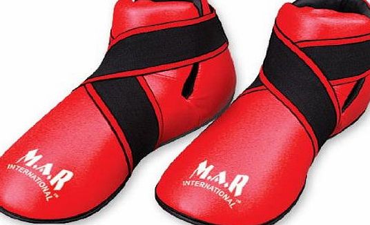 M.A.R International Ltd. M.A.R International Ltd Semi Contact Foot Protector Kick Boots Martial Arts Karate Taekwondo Boxing Kickboxing Thai Boxing Mma Muay Thai Red Medium