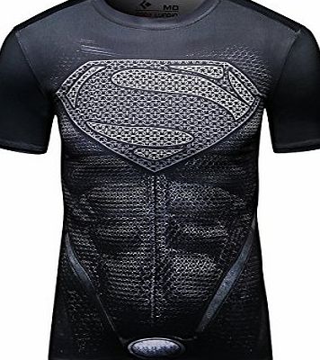 M.Baxter Fashion T-Shirt Mens Training Tops Running Outdoor Fitness T Shirt Compression