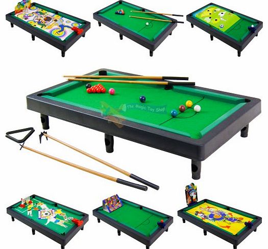 Childrens Tabletop 7 in 1 Pool Snooker Golf Soccer Table Top Target Game Set Toy