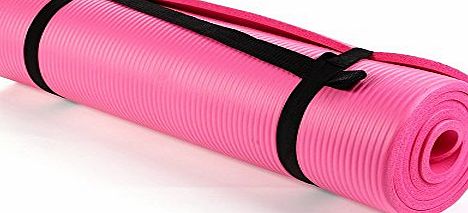 Macallen TM 15mm Thick Yoga Exercise Camping Sleeping Mat with Carry Strap 8 Colours Available By Macallen TM (Pink)