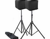 DLM12 Active PA Speakers and Stands