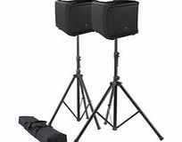 DLM8 Active PA Speakers and Free Stands