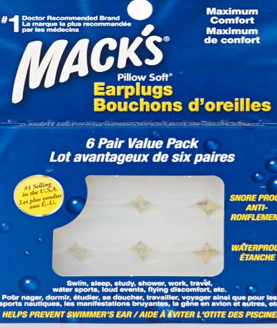 Mack`s Silicone Ear Plugs - White