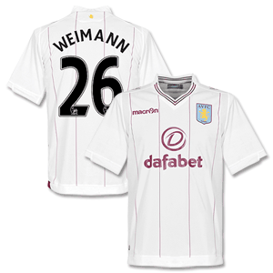 Macron Aston Villa Away Weimann Shirt 2014 2015