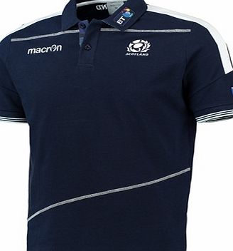 Macron Scotland Cotton Piquet Polo Navy 58092175