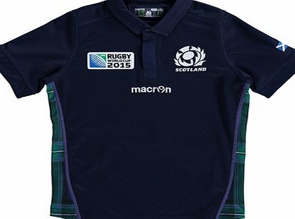 Macron Scotland Home Poly Short Sleeve Shirt 15/17 -