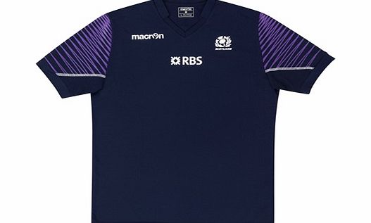 Macron Scotland Training Poly T-Shirt Navy 58064468