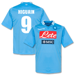 Macron SSC Napoli Home Higuain Authentic Shirt 2013