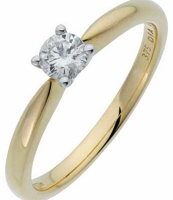 18ct 25pt Solitaire Ring - Size T
