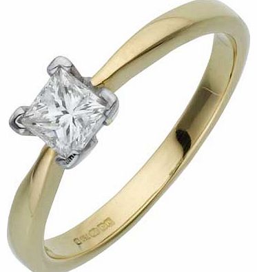 18ct Gold 50pt Solitaire Ring -