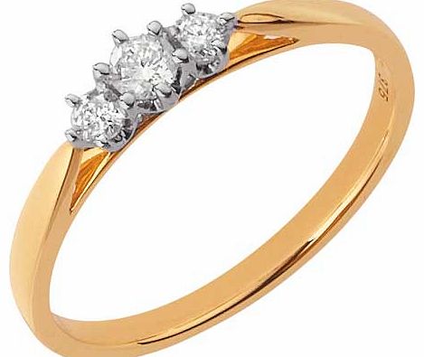 18ct Gold 75pt Diamond Ring - Size R