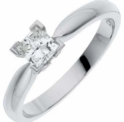 Made For You White Gold 50pt Diamond Ring - Size R