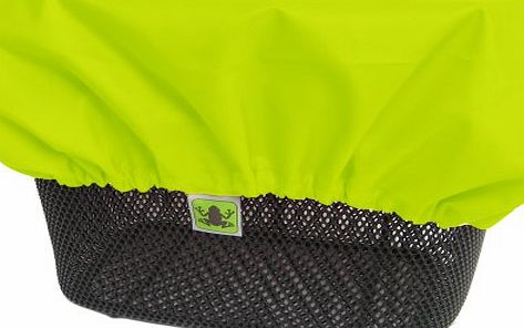 MadeForRain High Visibility Rain Cover for Front and Rear Bike Basket - CityTurtle Safety - Neon Yellow
