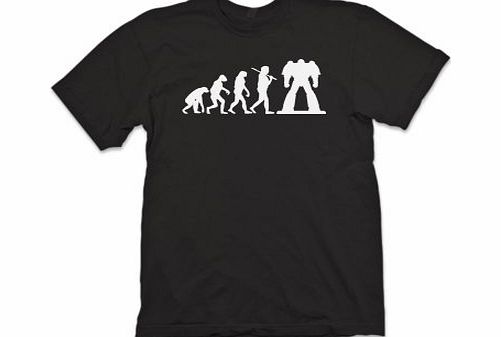Madhatters Tee Party Evolution of a Tabletop War Gamer T-Shirt - Black (L)